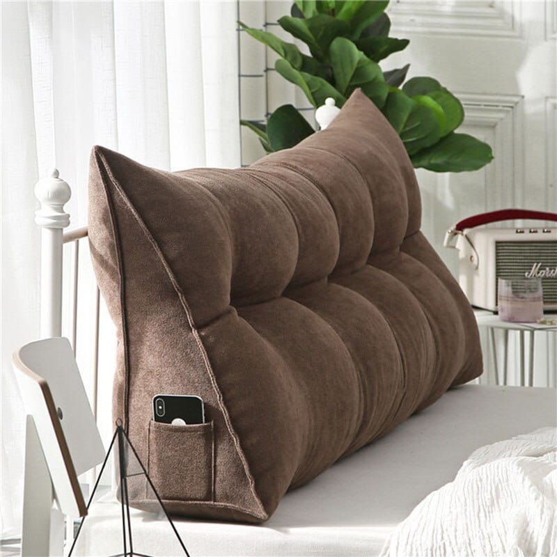 Coussin | Coussin de Lecture au Lit  Chocolat / 60x50x20cm