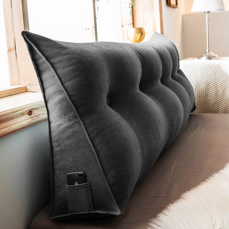 Coussin | Coussin de Lecture au Lit  Gris Foncé / 60x50x20cm