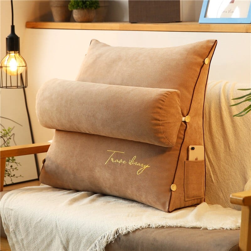 Coussin | Coussin de Lecture pour Canapé Beige / 45x45x20cm