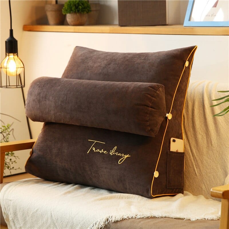 Coussin | Coussin de Lecture pour Canapé Chocolat / 45x45x20cm