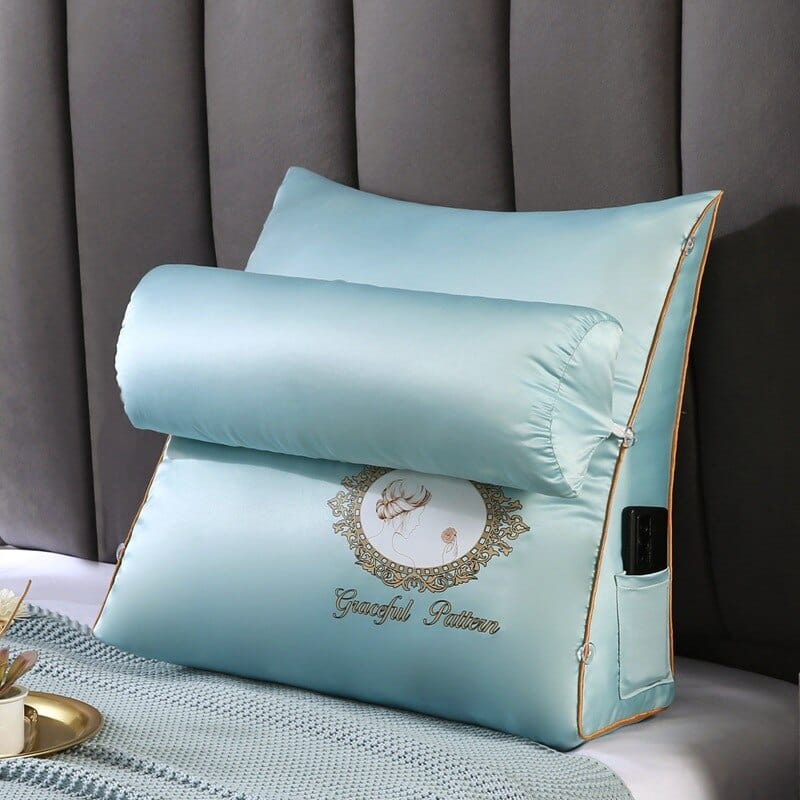 Coussin | Coussin de Lecture pour Lire au Lit Bleu Ciel / 45x45x20cm