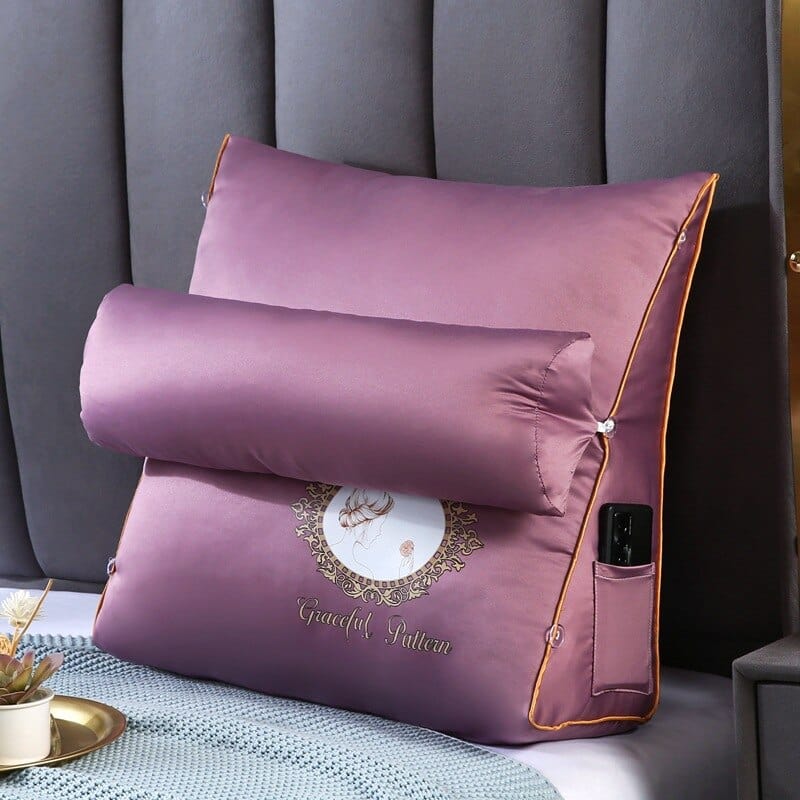 Coussin | Coussin de Lecture pour Lire au Lit Violet / 45x45x20cm