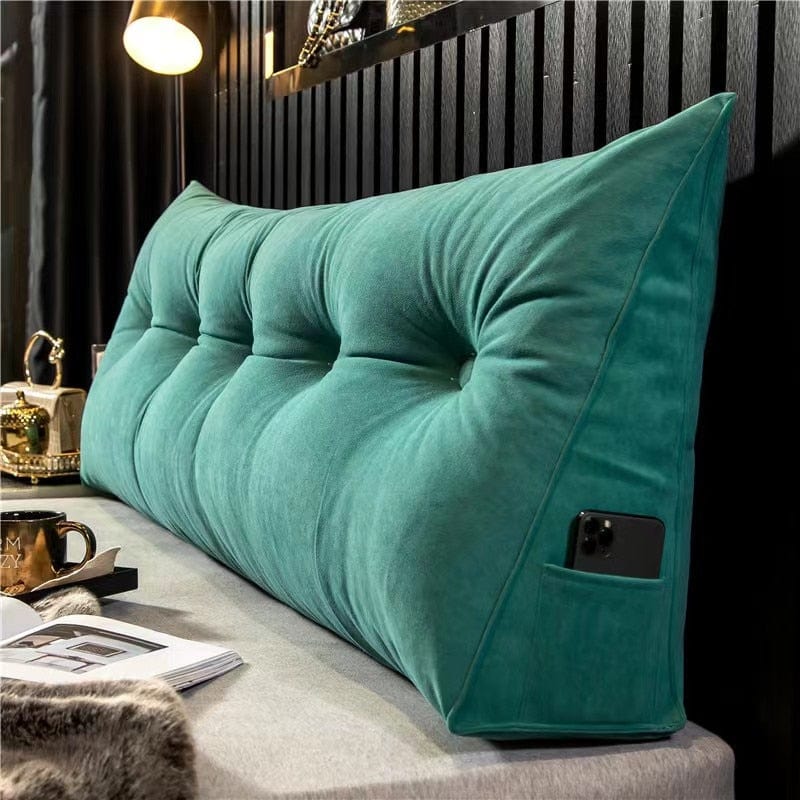 Coussin | Coussin de Lecture pour Lit Vert / 60x50x16cm