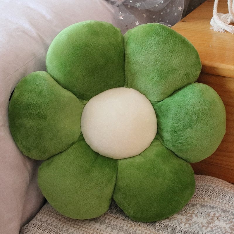 Coussin | Coussin en Forme de Fleur Vert / 30cm