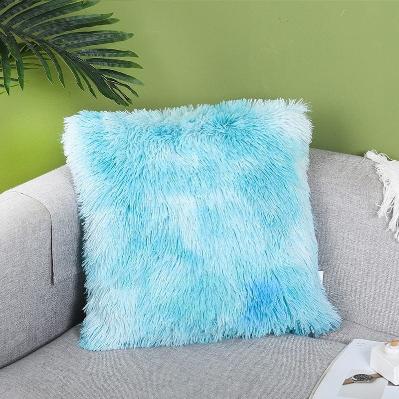 Coussin | Coussin Fluffy Humain Bleu Ciel / 43x43cm