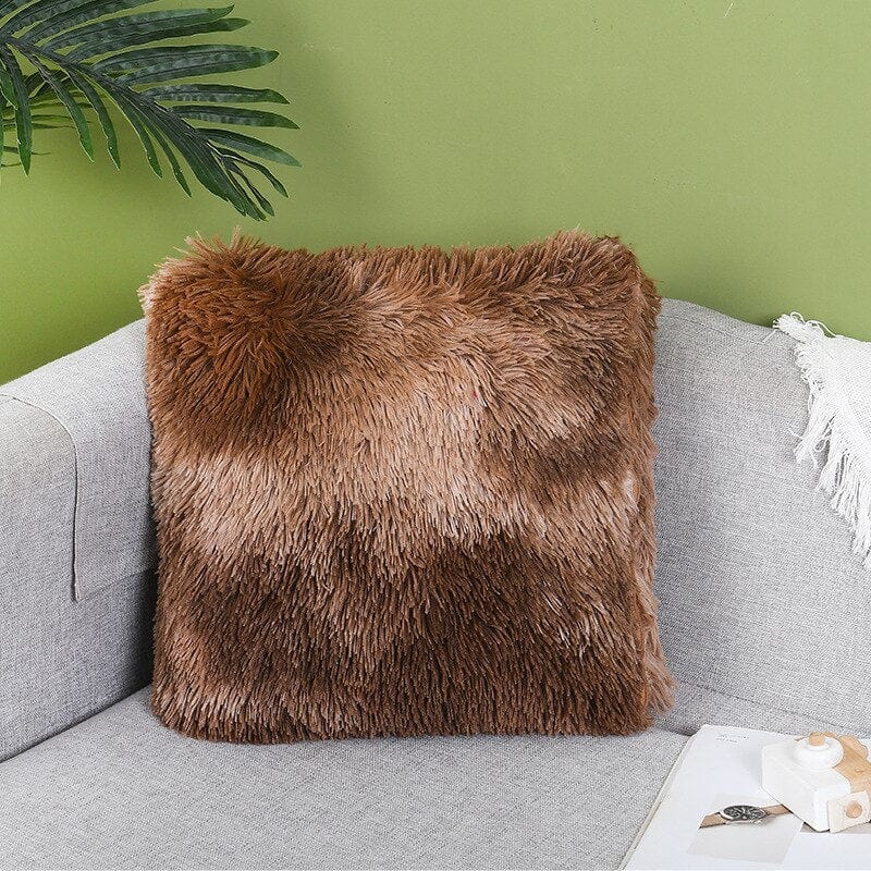 Coussin | Coussin Fluffy Humain Café / 43x43cm