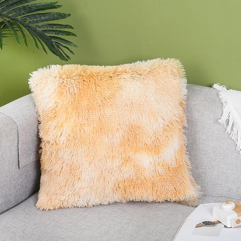 Coussin | Coussin Fluffy Humain Jaune / 43x43cm