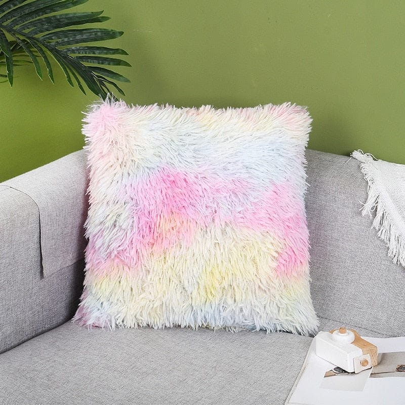 Coussin | Coussin Fluffy Humain Multicolore / 43x43cm