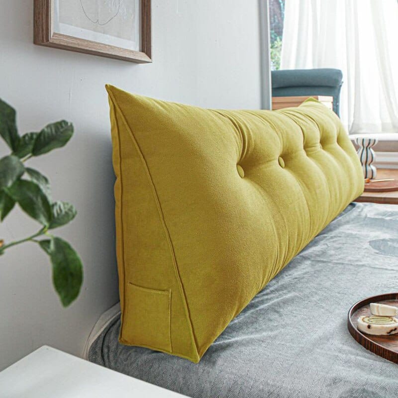 Coussin | Coussin Lecture Lit  Jaune / 60x50x20cm