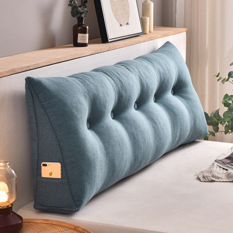 Coussin | coussin lecture pour lit Bleu Horizon / 60x50x20cm