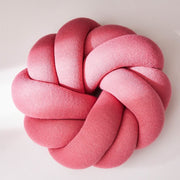 Coussin | Coussin Rond Tressé Rose / 25-30cm