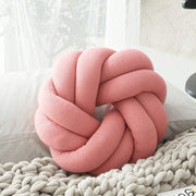 Coussin | Coussin Rond Tressé Rose Clair / 25-30cm