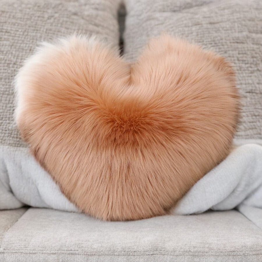 Coussin | Housse de Coussin Coeur Camel