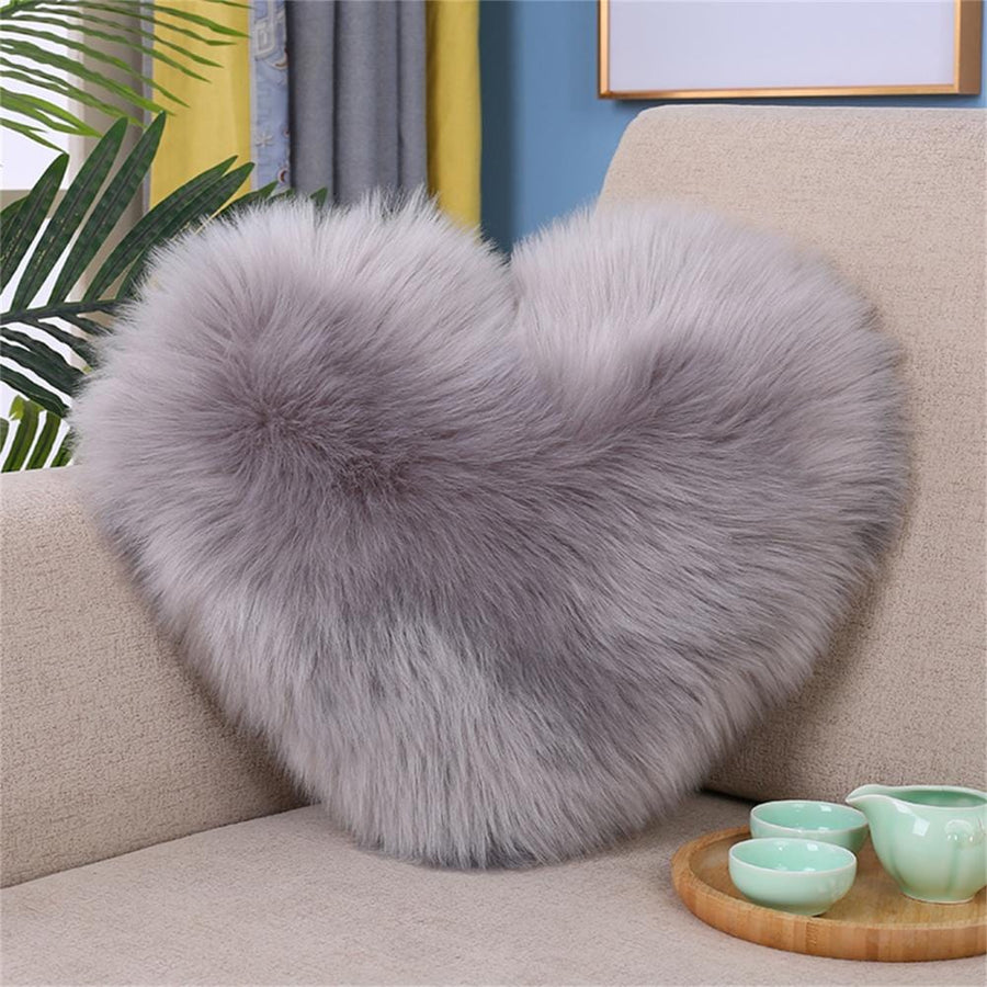 Coussin | Housse de Coussin Coeur Gris