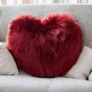 Coussin | Housse de Coussin Coeur Rouge Vin