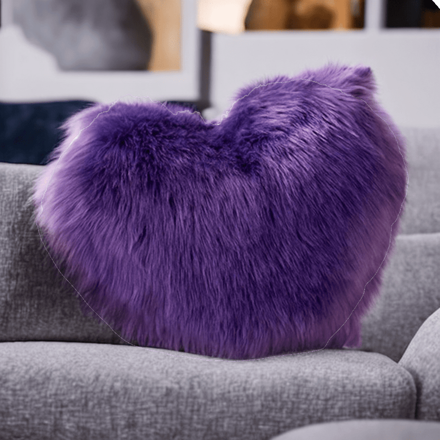 Coussin | Housse de Coussin Coeur Violet