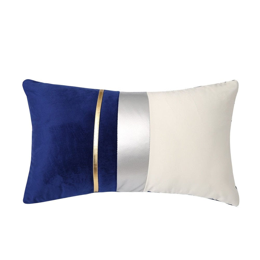 Coussin | Housse de Coussin en Velours Bleu - 30x50cm