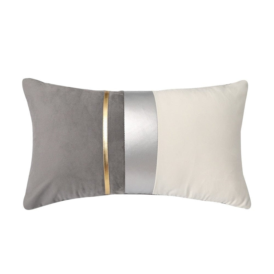 Coussin | Housse de Coussin en Velours Gris - 30x50cm