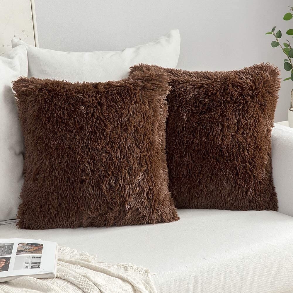 Coussin | Housse de Coussin Fluffy Chocolat / 43x43cm