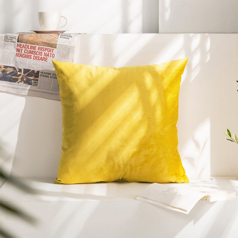 Coussin | Housse de Coussin Velours 30x50cm / Jaune Racing