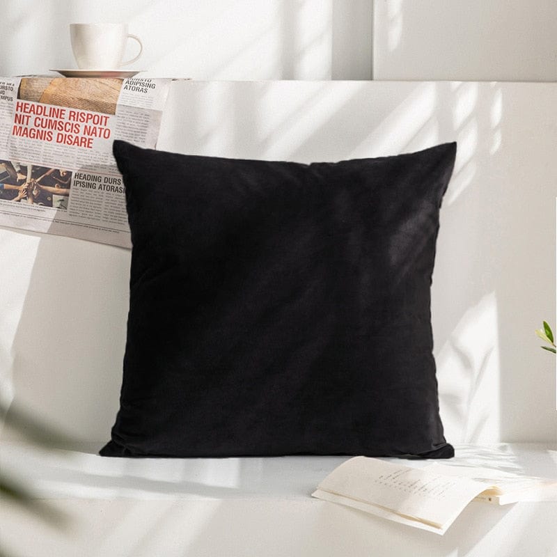 Coussin | Housse de Coussin Velours 30x50cm / Noir