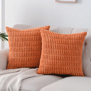 Coussin | Housse de Coussin Velours Cotelé Orange / 30x50cm