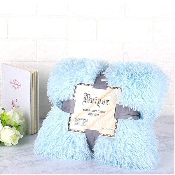 Coussin | Housses Coussin Fluffy Bleu Ciel / 50x70cm