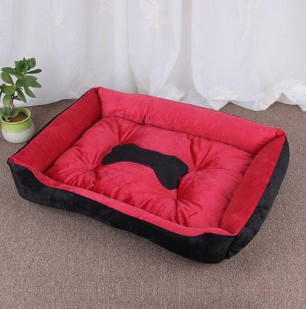 Coussin | Panier Confortable pour Chien Rouge & Noir / 40x30 cm