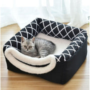 Coussin | Panier Niche pour Chat Noir / L | 35x33x30cm