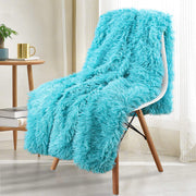 Plaid | Couverture Fluffy Plaid Turquoise / 127cmx152cm