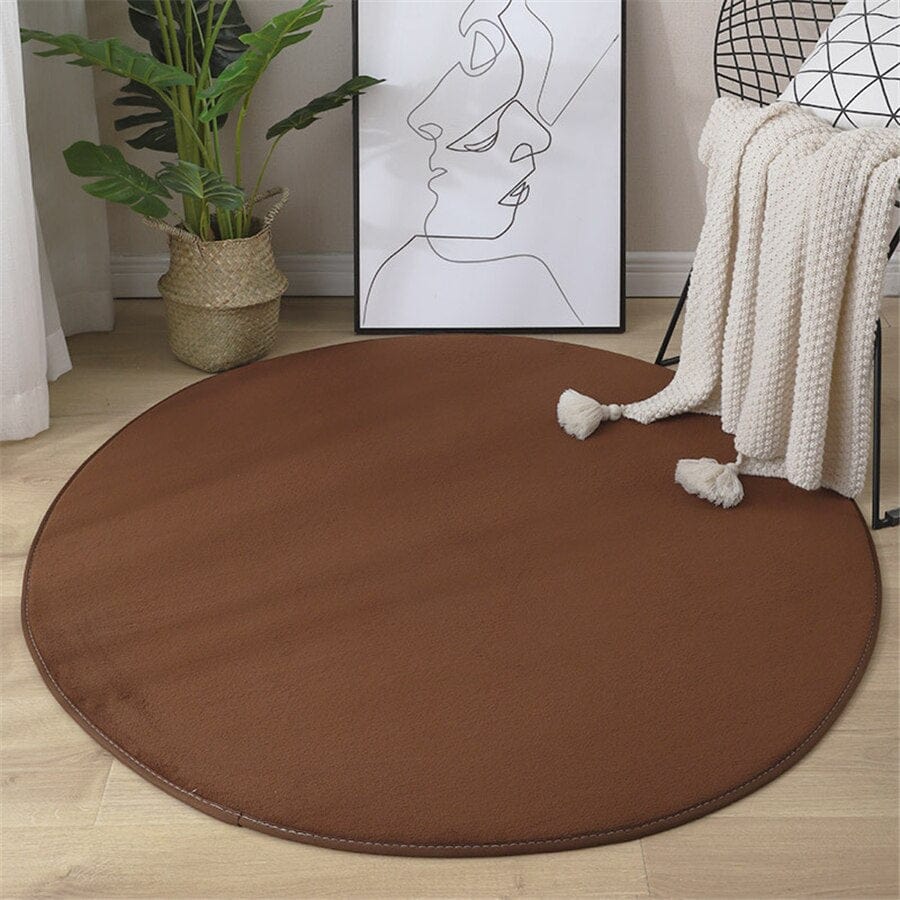 Tapis | Tapis Ronds  Chocolat / 60x60cm