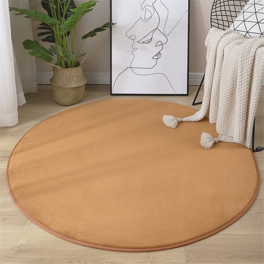 Tapis | Tapis Ronds  Marron Clair / 60x60cm